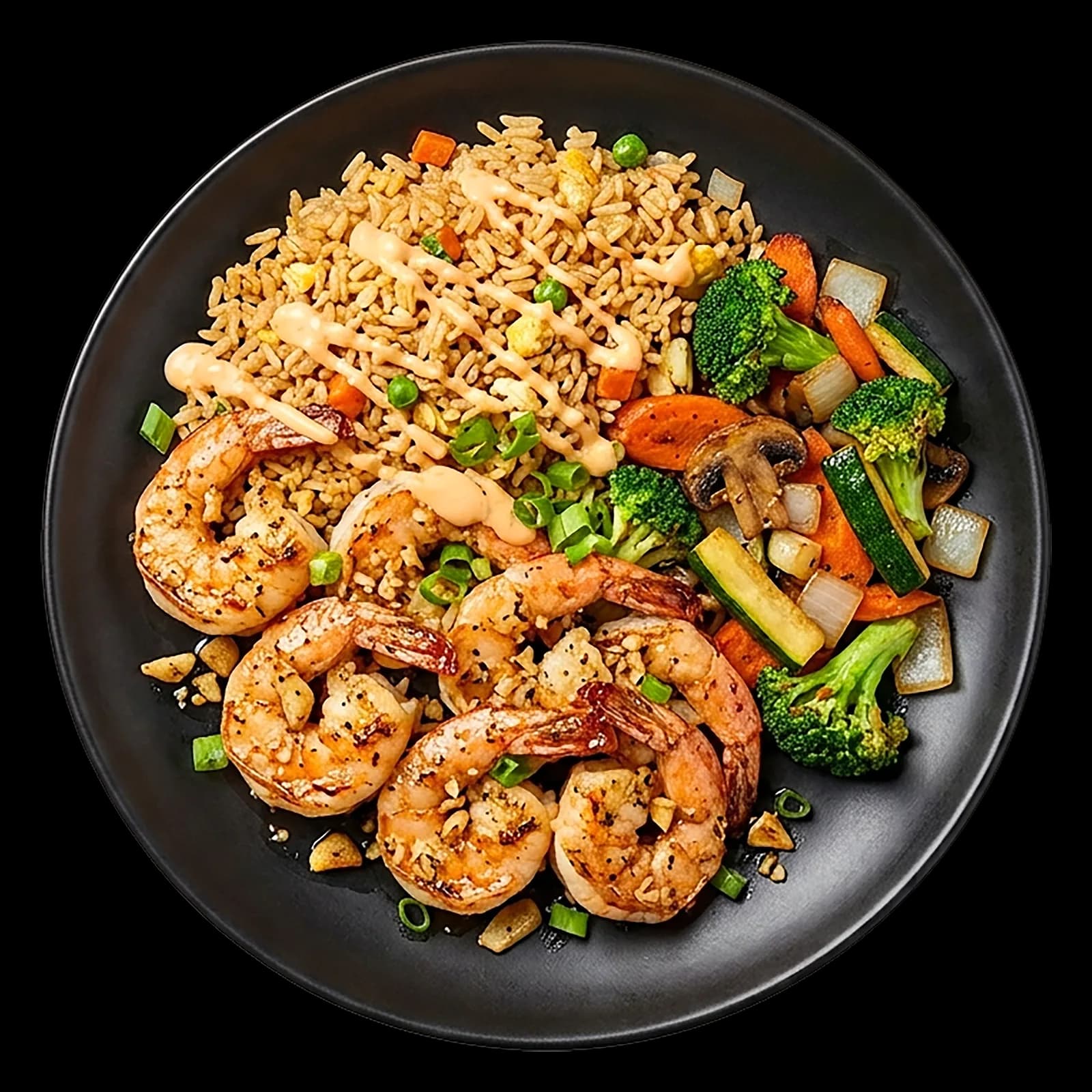 Garlic Shrimp + Fried Rice